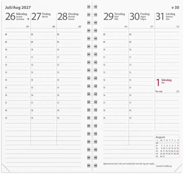 Interplano kalenderrefill 2027