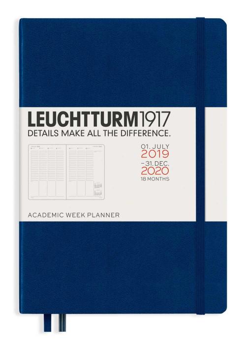 Leuchtturm1917 Leuchtturm Weekly planner A5 Navy 2019-2020 - Kalenderkungen.se