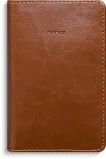 Fickkalender Prestige cognac konstl&auml;der spiralbunden 2027