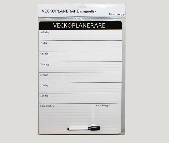 Inter Agentur Whiteboardtavla veckoplanering A4 - Kalenderkungen.se