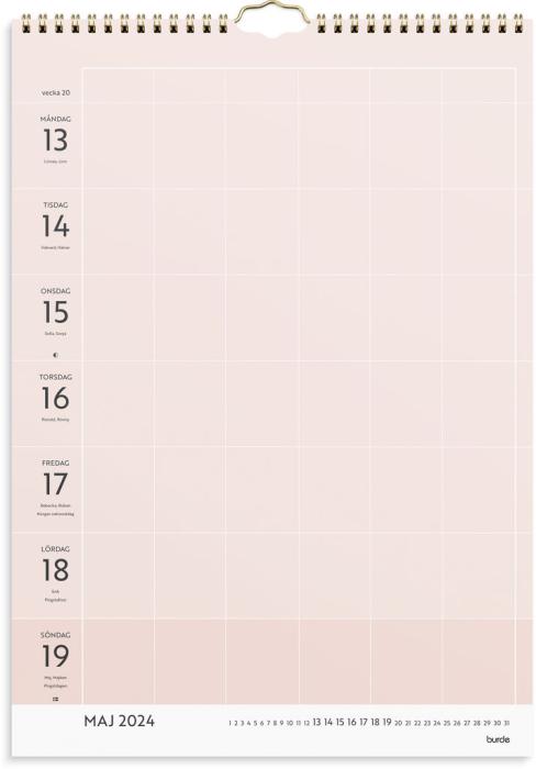 Väggkalender Life organizer veckokalender 2024