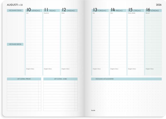 Kalender 2026 Life Planner Focus 