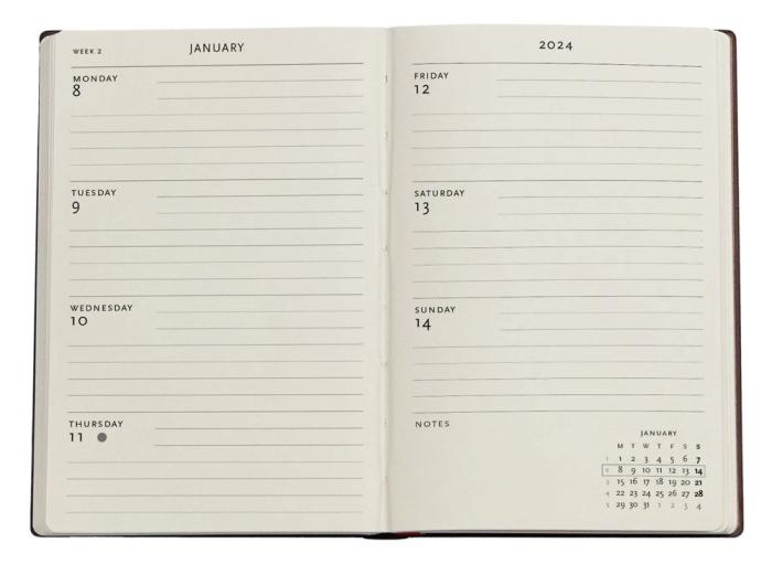 Paperblanks Dayplanner Mini Pear Garden 23-24