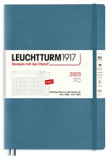 Leuchtturm1917 Leuchtturm1917 B5 Soft Månad/Uppslag 16m Stone Blue 2023 - Kalenderkungen.se