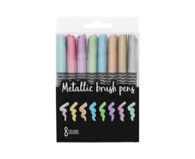 B.N.T Metallic Brush pen 8-pack - Kalenderkungen.se