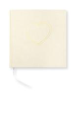Olinjerad Blank Book Heart Off White