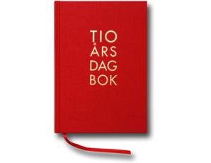 10-årsdagbok - Röd