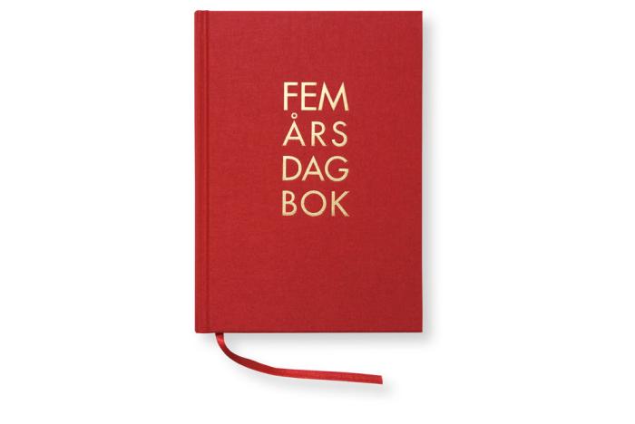 Paperstyle 5-årsdagbok Röd utgått - Kalenderkungen.se