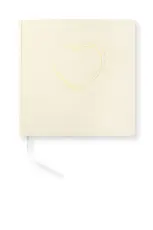Olinjerad Blank Book Heart Off White