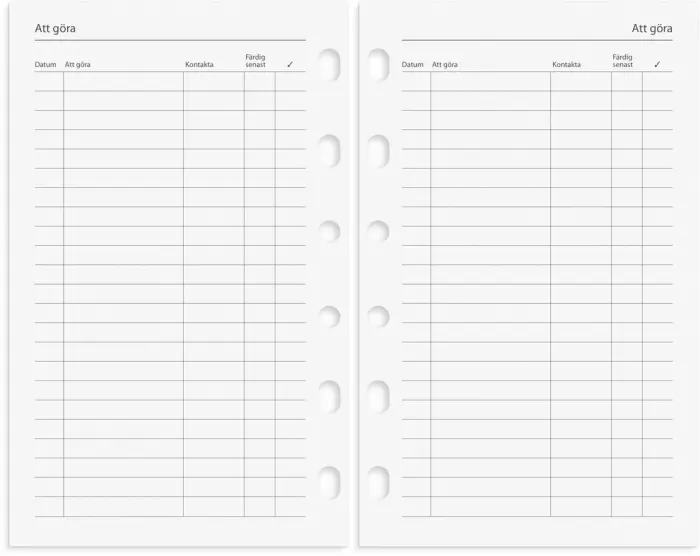 Compact Systemkalender svart konstläder 2024