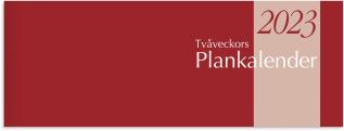 Tvåveckors plankalender 2023