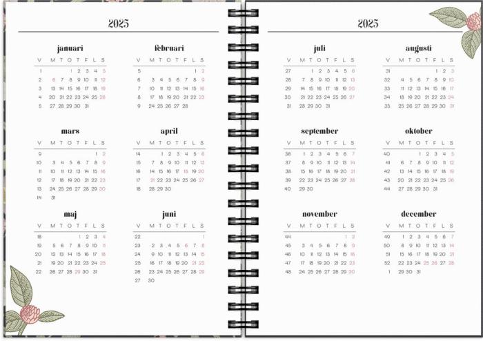 Life Planner 2025 Floral