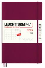 Leuchtturm1917 Leuchtturm1917 B6 Soft Månad/Uppslag 16m Port Red 2023 - Kalenderkungen.se
