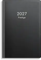 Fickkalender Prestige svart plast 2027