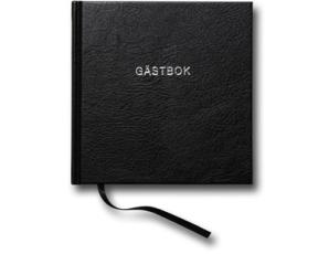 Paperstyle Gästbok 145 x 145 - Svart leather look - Kalenderkungen.se