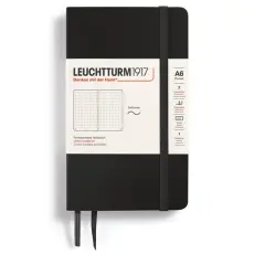 Anteckningsbok Leuchtturm1917 Soft A6 svart dotted