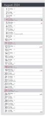 Liten bordskalender elegant 2024
