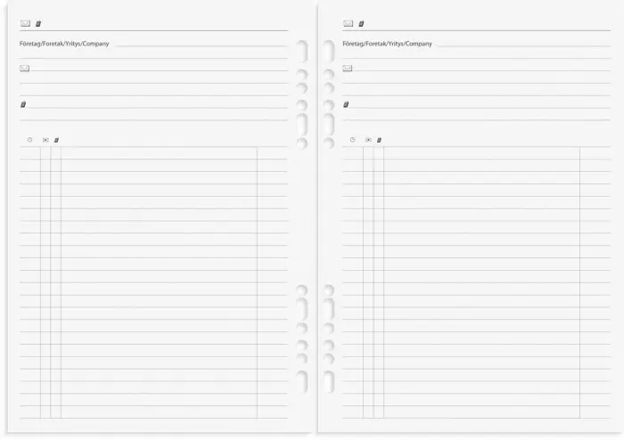 Business Systemkalender brunt skinn 2024