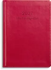 Lilla Fickdagboken r&ouml;tt konstl&auml;der 2027