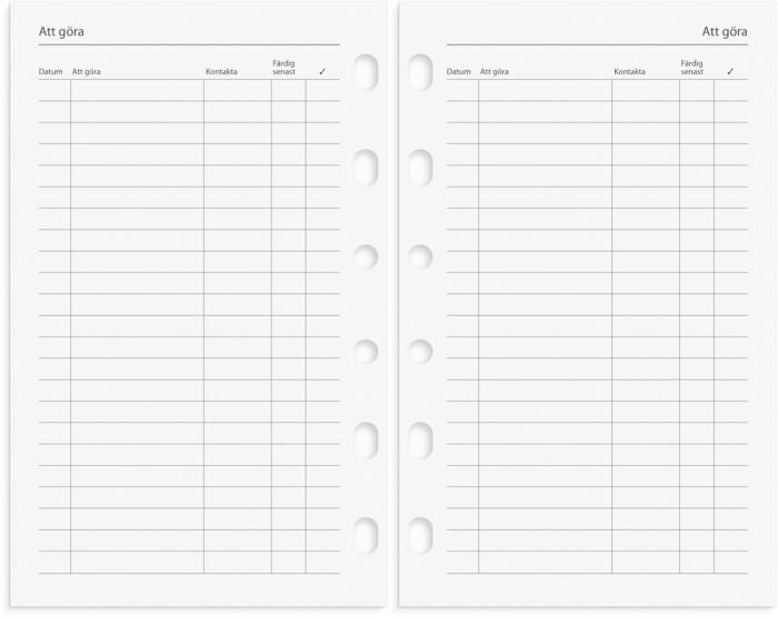 Compact Systemkalender svart skinn 2026