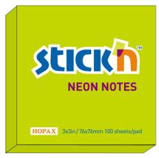 Notesblock 76x76 Grön neon