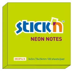 Notesblock 76x76 Grön neon