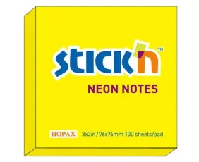 Notesblock 76x76 Gul neon
