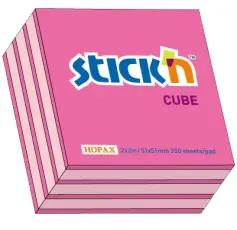 Notisblock 51x51 Rosa neon