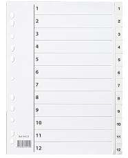 Plastregister A4 1--12 vit