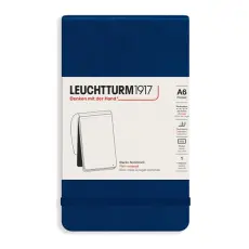 Leuchtturm1917 Reporter Notepad A6 hard cover plain Navy 