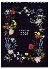 V&auml;ggkalender Illustrerad blomster 2027