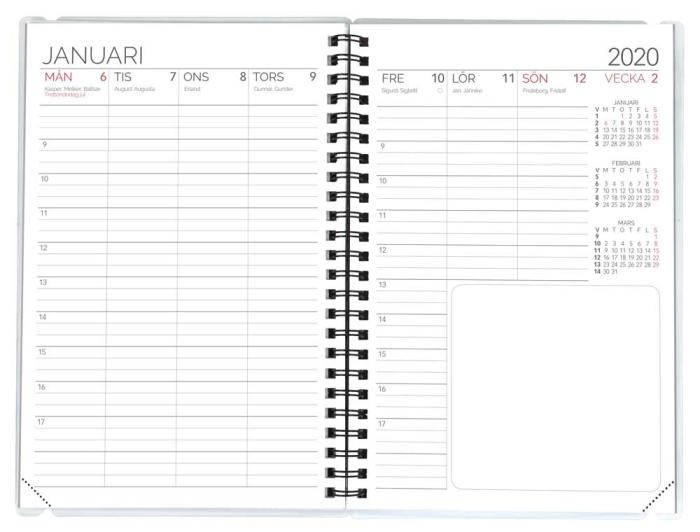 Aquarupella Kalender Wire-o 4i1 A5 - Kalenderkungen.se