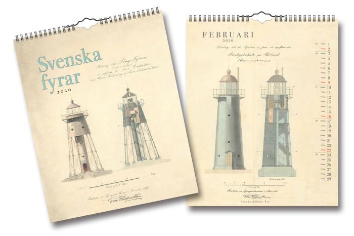Gullers Väggkalender Svenska Fyrar 2020 - Kalenderkungen.se