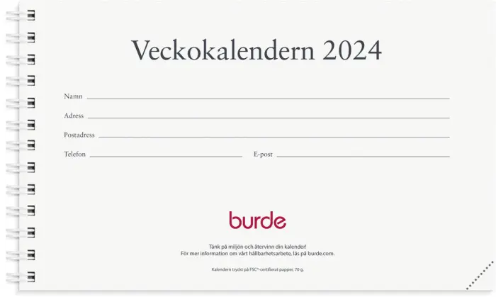 Veckokalendern refill 2024