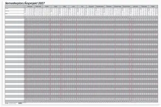 Kalender Semesterplan/&Aring;rsprojekt whiteboard 2027