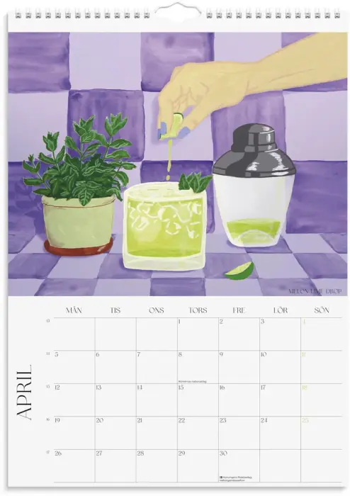 Väggkalender Posters Drinkar 2027