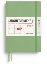 Kalender Leuchtturm1917 A5 Vecka/Uppslag Hard Sage 2027 