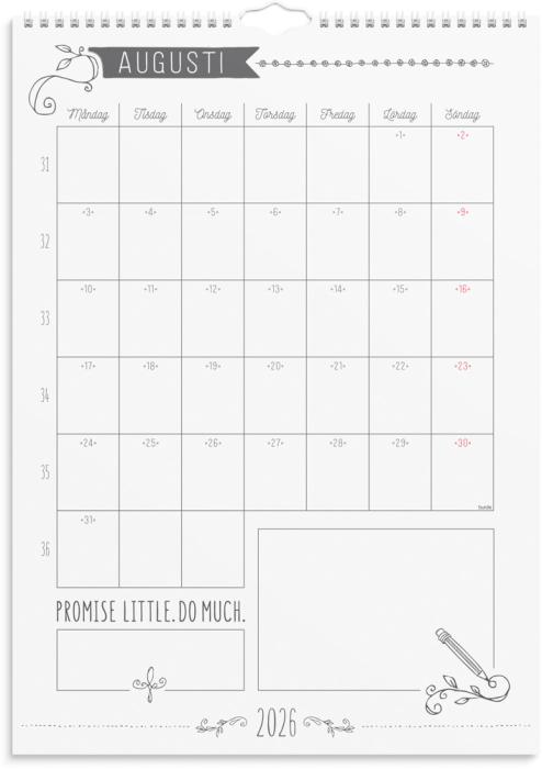Väggkalender Doodle 2026
