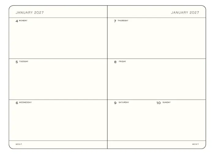 Kalender Leuchtturm1917 A5 Vecka/Uppslag Hard Sunflower 2027 