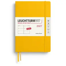 Kalender Leuchtturm1917 A5 Vecka/Uppslag Hard Sunflower 2027 