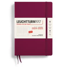 Week Planner hard 18m 24-25 A5 Port Red