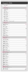 Liten bordskalender elegant 2026