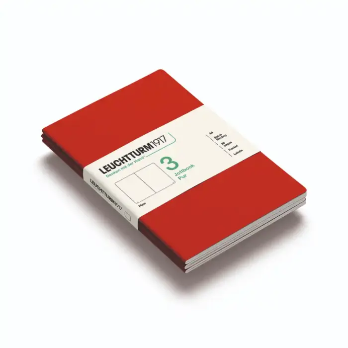 Leuchtturm Jottbook A5 3- pack Plain Cherry