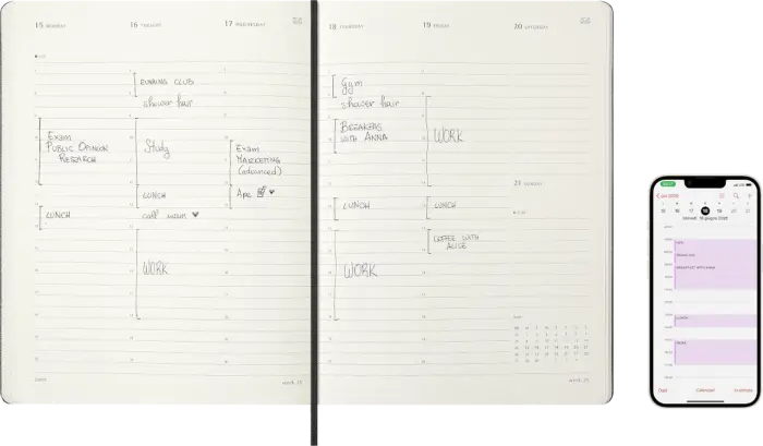 kalender Moleskine Smart Pro Digital Planner 12M Weekly XL Svart 2026