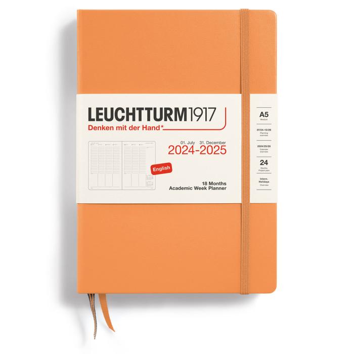 Week Planner hard 18m 24-25 A5 Apricot