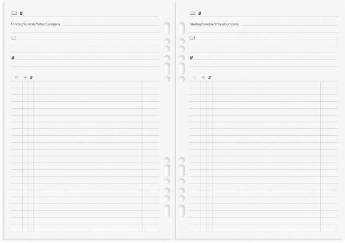 Business Systemkalender svart konstläder 2026