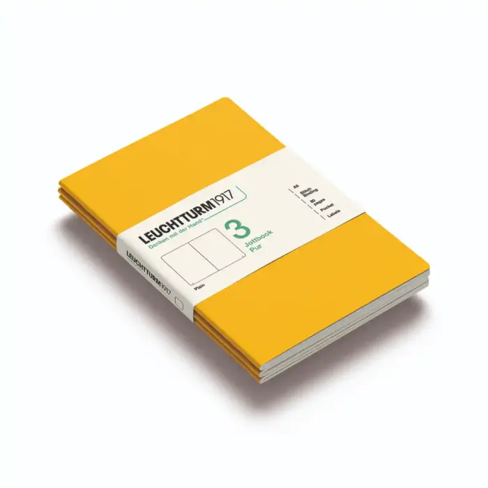 Leuchtturm Jottbook A5 3- pack Plain Sunflower