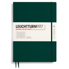 Leuchtturm Notebook A4 Slim Hard 121s Forest Green linjerad