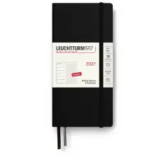 Kalender Leuchtturm1917 vecka/notes Dotted Wallet Hard Black 2027