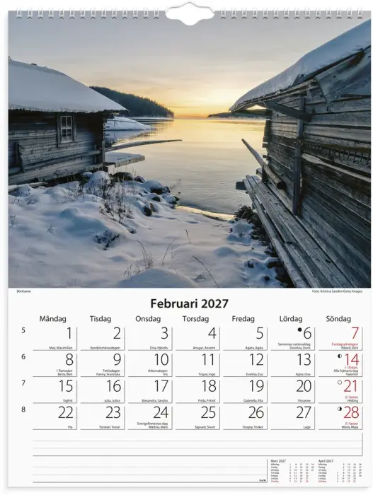 Väggkalender Svenska kusten 2027